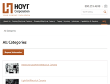 Tablet Screenshot of electricalcontacts.hoyt-corp.com